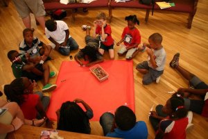 The kids in my Bible study. If you look closely, you can see my sandals in the left corner.