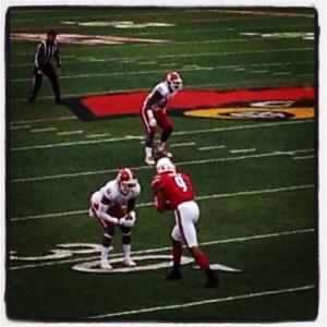 DeVante Parker takes the field at Papa John's Cardinal Stadium for the first time in 2014!