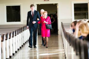 At Meredith's wedding